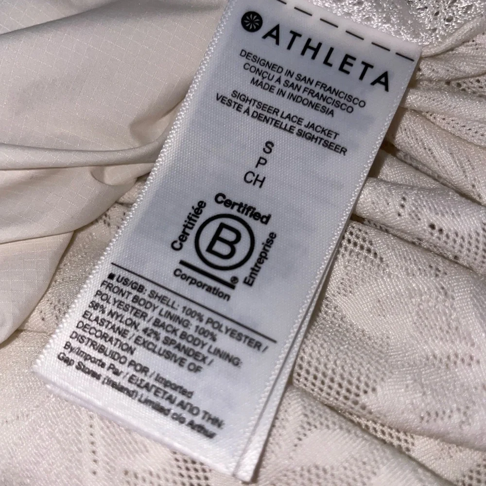 ATHLETA Sightseer Lace Jacket in Magnolia White Size S​​